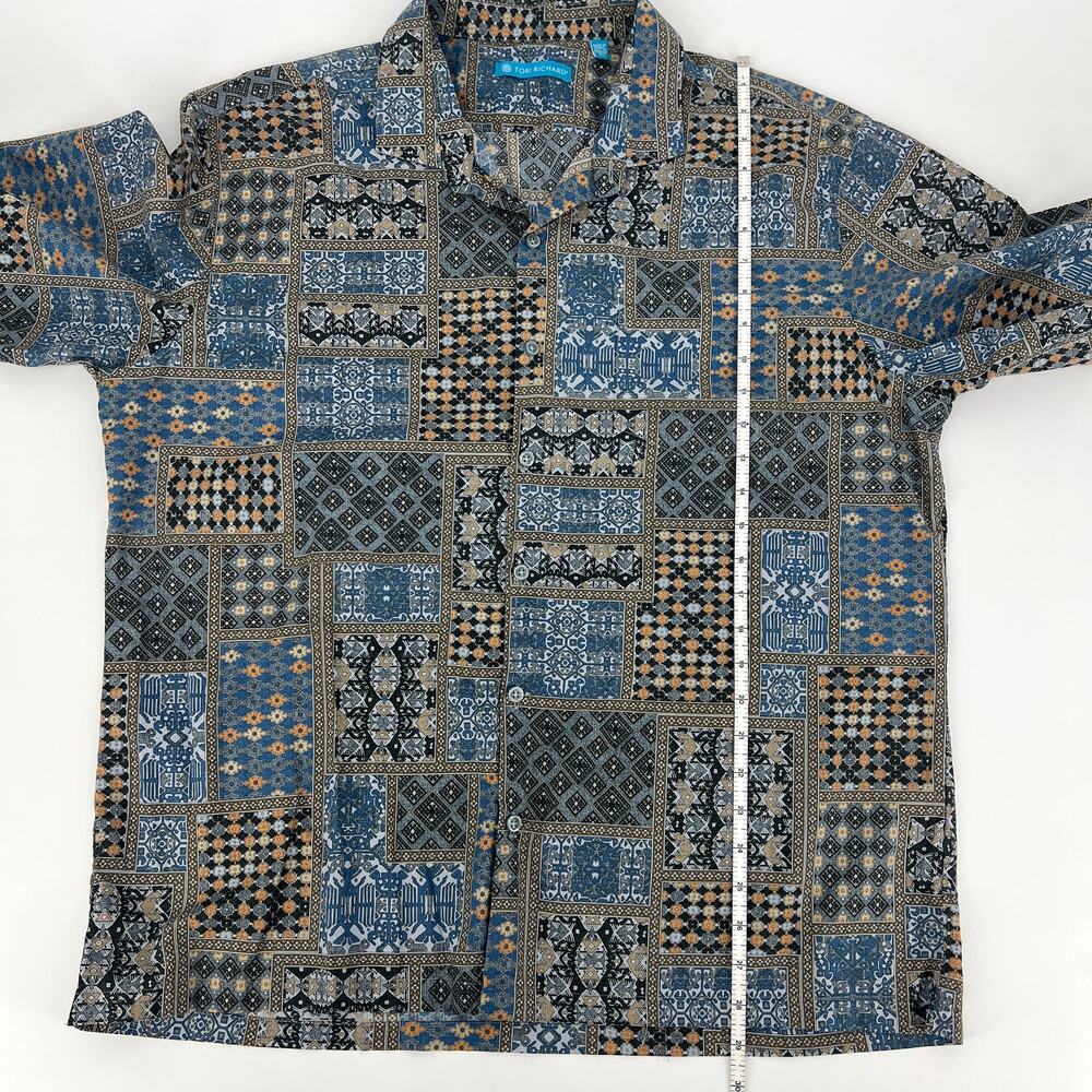 Tori Richard Mens Hawaiian Button Up Shirt 100% Cotton Size XL Bandana Print - Picture 4 of 8